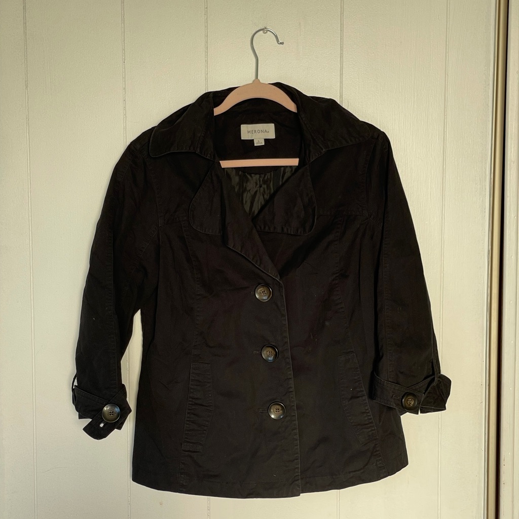 Black Button Front Jacket